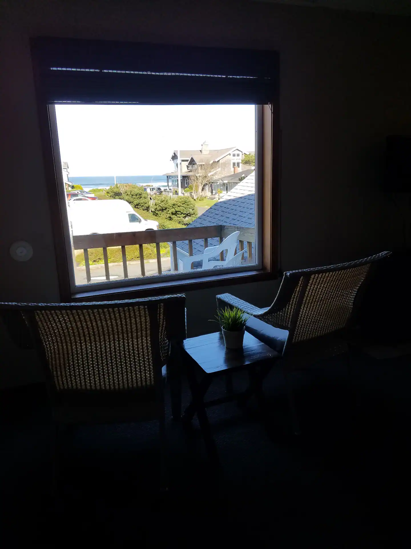 Beautiful view of the beach from inside The Lighthouse getaway home